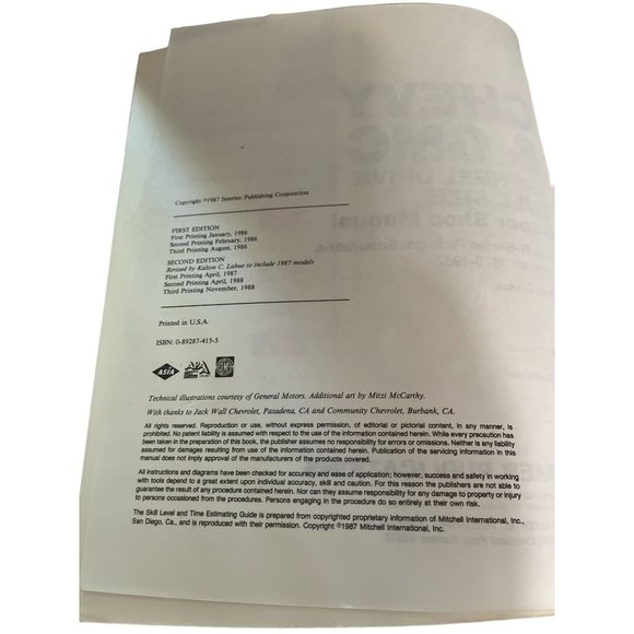 Clymer Super Shop Manual T888 Chevy & GMC C&R Series Pickups Vans 1970-1985 - Picture 3 of 4